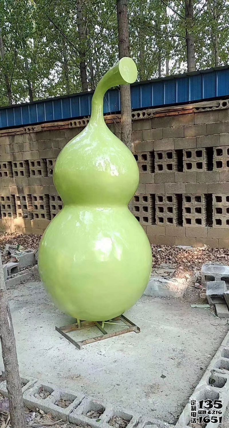 景區玻璃鋼烤漆園林仿真葫蘆雕塑 景區玻璃鋼烤漆園林仿真葫蘆雕塑