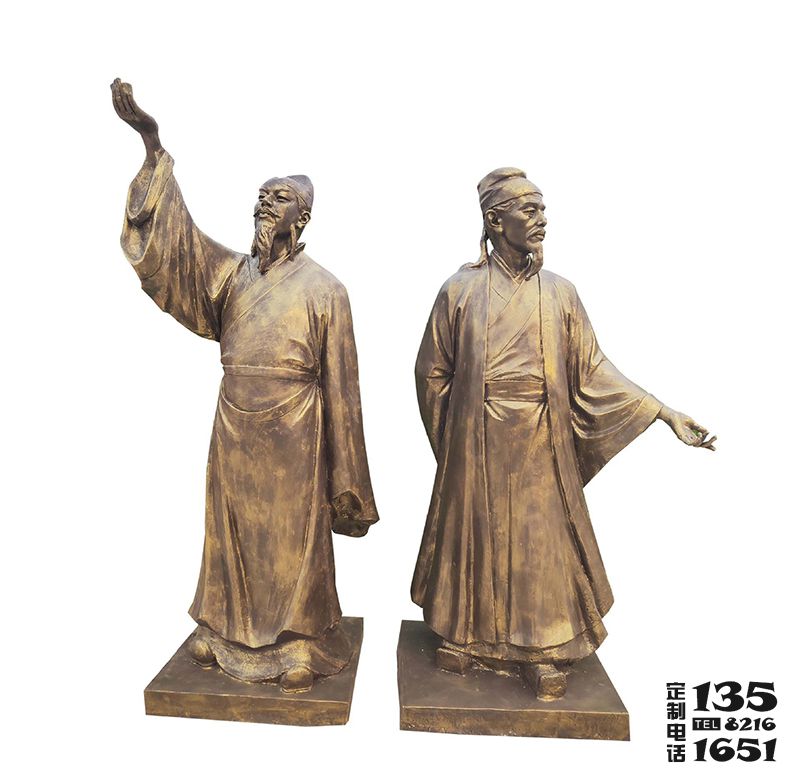 學(xué)校古代著名詩人玻璃鋼仿銅李白雕塑 學(xué)校古代著名詩人玻璃鋼仿銅李白雕塑