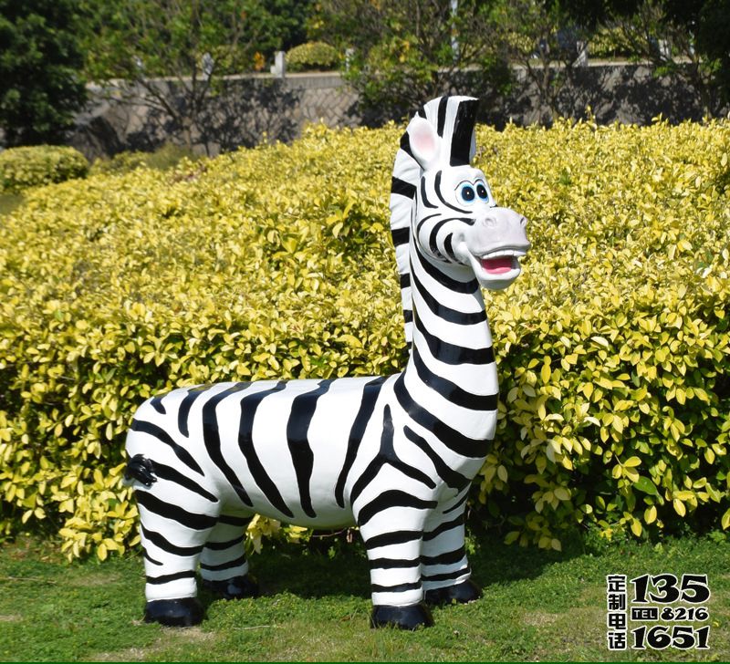 動物園玻璃鋼卡通動物斑馬雕塑 動物園玻璃鋼卡通動物斑馬雕塑
