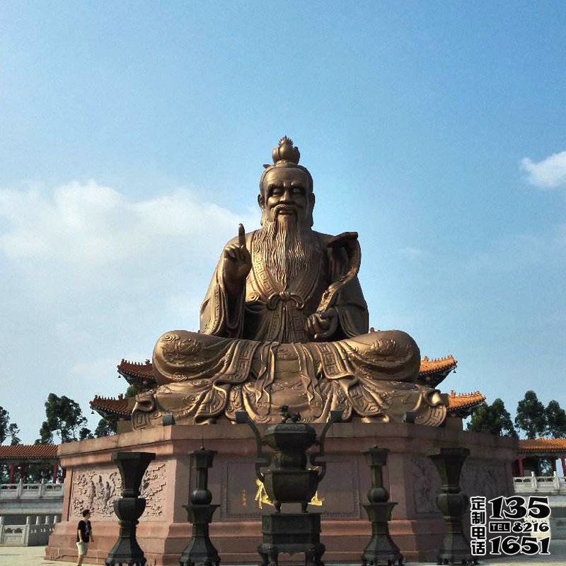 廣場(chǎng)景區(qū)大型玻璃鋼仿銅老子雕塑 廣場(chǎng)景區(qū)大型玻璃鋼仿銅老子雕塑